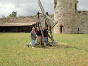 Ancient trebuchet at Chateau Puivert